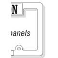 Steel License Plate Frames w/ Enamel Finish (1 1/2"x8" Top Panel)